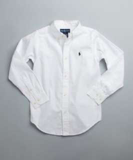 Ralph Lauren KIDS white oxford cotton button down shirt   up 