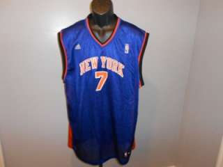   ANTHONY #7 New York NY KNICKS Mens XLarge XL Adidas Blue Jersey 9iO