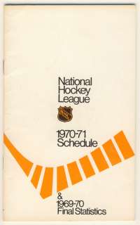 premium since 1990 s 1970 71 nhl official schedule size 4 x 6 5 36 