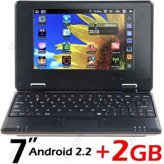 Android 2.2 OS WiFi Mini Netbook Laptop Notebook w/ CPU 800MHz 