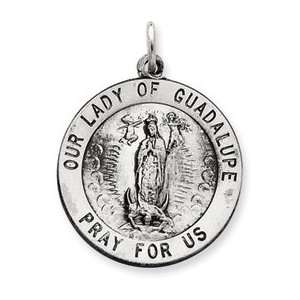   Gift Sterling Silver Antiqued Our Lady Of Guadalupe Medal Jewelry