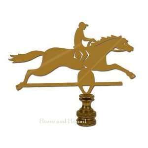  Horse and Jockey Lamp Finial   Brass