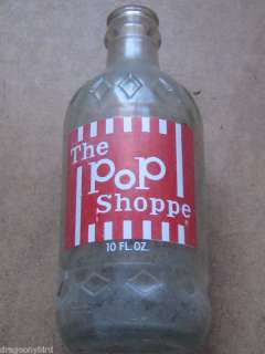 Vintage Old Pop Shoppe Soda Bottle  