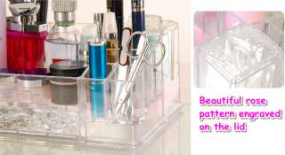 Clear make up organizer stand with 18 tiers in the variety of size 