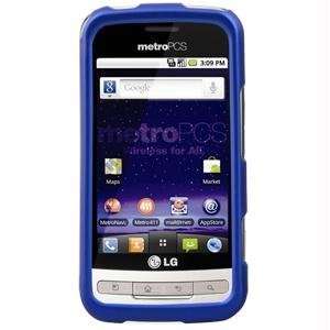  Rubberized SnapOn Cover for LG Optimus M MS690   Blue 