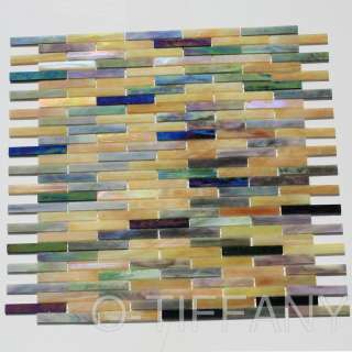 SQFT Stained Glass Mosaic Field Tiles On Mesh Mount  