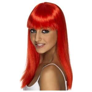  Neon Red Glamourama Wig for Women Toys & Games