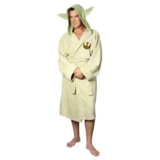   Wars Yoda & Rebel Logo Terry Cloth Bath Robe LARGE, NEW UNWORN  