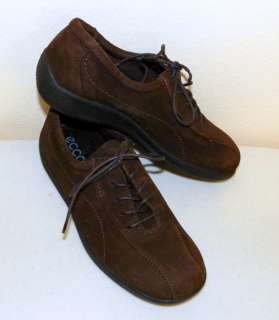 New ECCO Sporty Brown Oxfords Shoes Womens Girls 35 4.5  