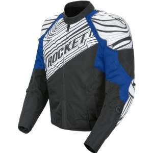  Street Bike Racing Motorcycle Jacket   Blue/White / Small Automotive