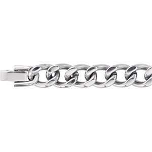   Stainless Steel Diamond Cut Curb Chain 8.50 with Box Lock Jewelry