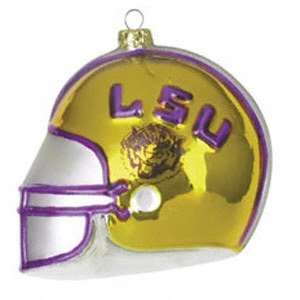  LSU Tigers Team Glass Helmet Ornament