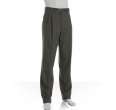 corneliani light grey wool elite double pleated trousers