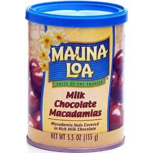 Mauna Loa Milk Chocolate Macadamia Nuts, 5.5 Ounce Can (Pack of 12 