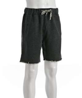 Trovata navy cotton linen Shoal fleece shorts   