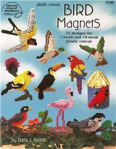 BIRD MAGNETS Plastic Canvas Patterns Book ~ NEW  