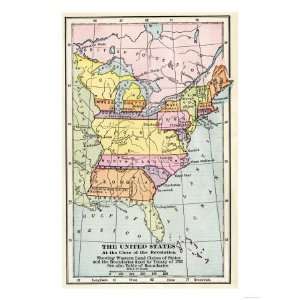 Map of the United States at the Close of the American Revolution, c 