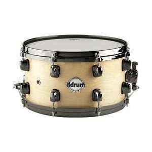  ddrum S4 Maple Snare Drum, Snow Sparkle 7 x 13 Inches 