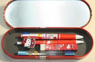 Hello Kitty Pencil Case,Automatic Pencil,Lead Refill,BallPen&Eraser 