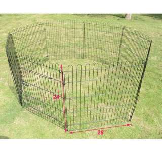 Heavy Duty 8 panel Pet Dog Cat Exercise Pen Playpen Fence Yard Kennel 