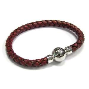   Bolo Leather Cord 6mm Magnetic Wrist Round Bracelet 8 Men Jewelry
