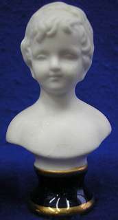 Classic pair of two (2) French Limoges porcelain bust desk statues