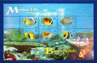 N028 BIOT BRITISH INDIAN OCEAN 2006 Butterfly Fish, Corals, mini sheet 