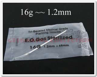 16 G Sterilized Body Piercing Hollow Needles WholeSaLe  