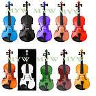 4Electric Acoustic Violin blue/red/black​/orange/white /pink 