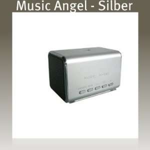  Silver MUSIC ANGEL   Mini Stereo Speaker / Speakers 
