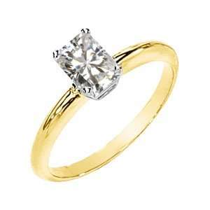   Moissanite Solitaire Eng. Ring 8x6 1.5ct Sz 6   JewelryWeb Jewelry