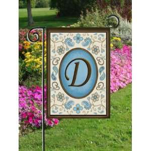    D Chocolate Elegance Monogram Mini Flag Patio, Lawn & Garden