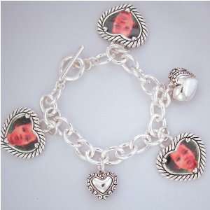    Picture Frame Charm Silver Toggle Bracelet