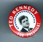 1968 pin TED KENNEDY pinback RARE for PRESIDENT Draft b