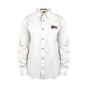09 NASCAR Day Ladies Long Sleeve Dobby Twill Shirt   NASCAR DAY WHITE 
