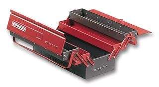Facom traditional cantilever toolbox with four tool trays and 