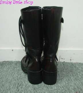 black & red aged effect gothic lolita boots EUR 34   44  