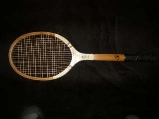   SPALDING PANCHO GONZALES TOURNEMENT WOOD RACQUET LEATHER GRIP  