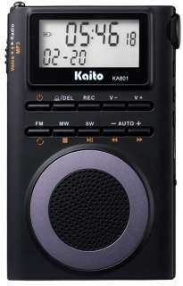 New Kaito KA801 Ultra Thin AM/FM/SW Radio 2GB  Player Recorder 