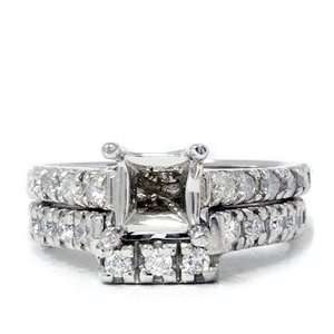  .60CT Princess Cut Engagement Wedding Ring Diamond Mount 