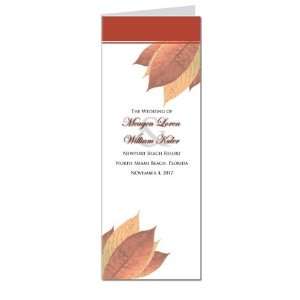  50 Wedding Programs   Autumn Cloud