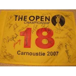   Open Flag 24 Signatures Jsa   Autographed Pin Flags