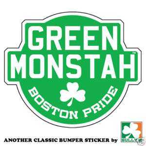 GREEN MONSTAH Die Cut Red Sox Sticker FREE SHIP Monster  