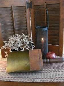 Primitive Vintage Metal & Wooden Treen Grain Scoop for Prim 