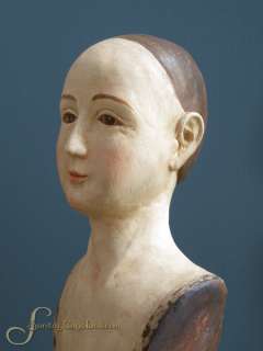 SANTOS Bust, Shabby Religious Sculpture Statue; Primitive Mannequin 