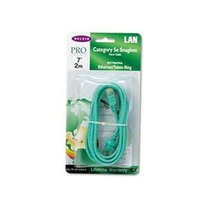   Snagless Patch Cable, RJ45 Connectors, 7 ft., Green