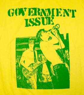 Government Issue Punk Rock Yellow Chaser Tee Shirt XL  