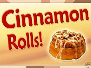 Food Sign   Cinnamon Rolls Decal Carnival Graphic  