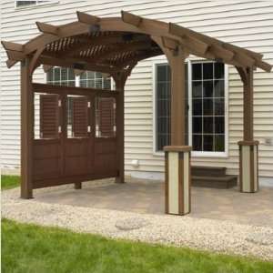   Mocha) Sonoma Arched Douglas Fir Pergola 14 x 14 Patio, Lawn & Garden