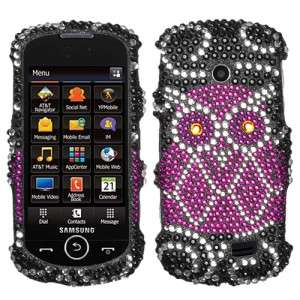 Owl Crystal Bling Hard Case Cover Samsung Solstice II SGH A817
